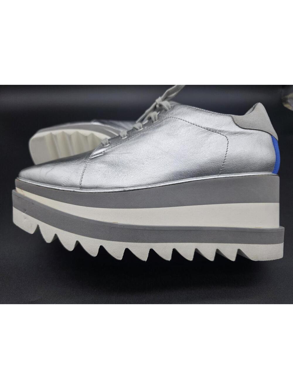 Stella McCartney Elyse Silver Platform Shoe EU38 US8, Like New, Made in Italy - Picture 10 of 14